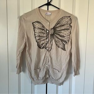 Red Valentino Bow Cardigan Sweater